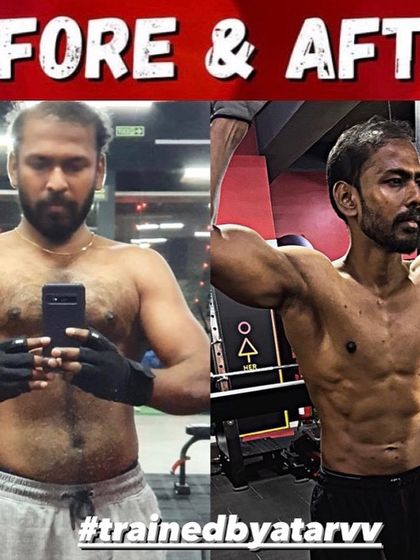 This client, who is almost 40, proves that age is just a number. This before and after shows his journey from a typical "dad bod" to a shredded physique.
