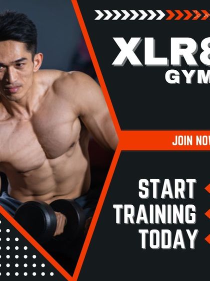 Start training today. A promotional graphic to motivate you to begin your fitness journey with us.