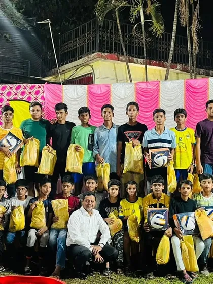 The future of Madanpura football. We provided these talented young players with footballs and other equipment to help them on their journey.