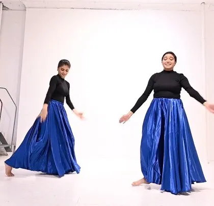 Another moment from our 'Mai Ne Men' duet. The joy of creating and dancing with someone else is so freeing. This is the kind of energy I bring to my partner and group choreography sessions.