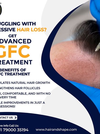 Advanced GFC treatment is an excellent way to combat hair loss. It uses your body's natural healing power to strengthen roots and stimulate new growth, with visible improvements in just a few sessions.