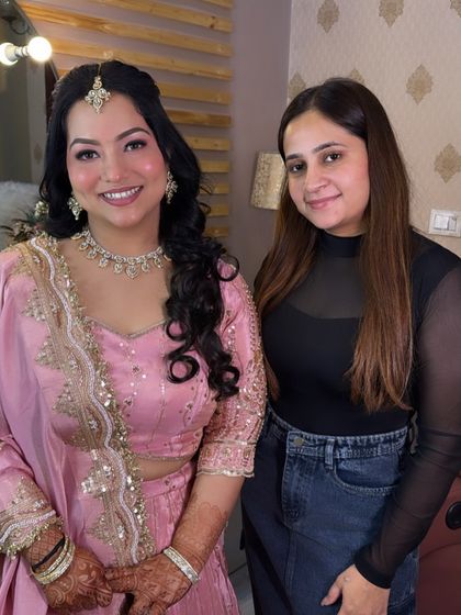 With my beautiful engagement bride. It's a joy to see my clients so happy and confident with their final look.