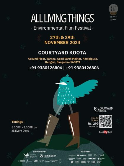 The official poster for the ALT EFF screenings at Courtyard Koota. We hosted two evenings of thought-provoking documentaries and short films on ecological preservation and cultural resilience.