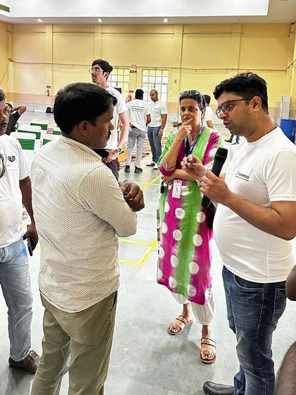 Open conversations and valuable feedback are the cornerstones of our partner meets. Our team members are seen here listening to insights from experienced professionals, which helps us improve our product and service continuously.