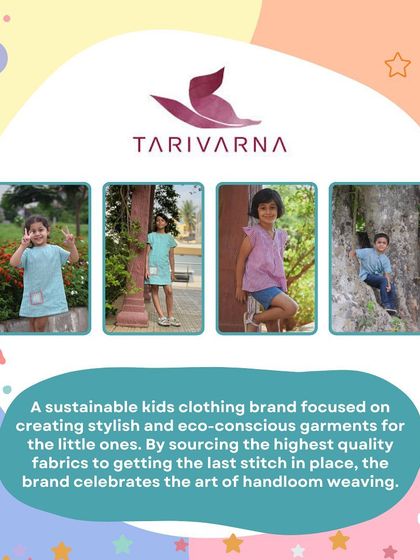 Introducing Tarivarna, a sustainable kids' clothing brand that celebrates the art of handloom weaving with its eco-conscious garments.