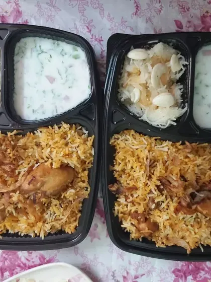 Our authentic chicken biryani meal box is a crowd favorite for any celebration. This combo includes fragrant long-grain biryani, creamy raita, and a traditional sweet dish, all packed hygienically for easy distribution at your event.