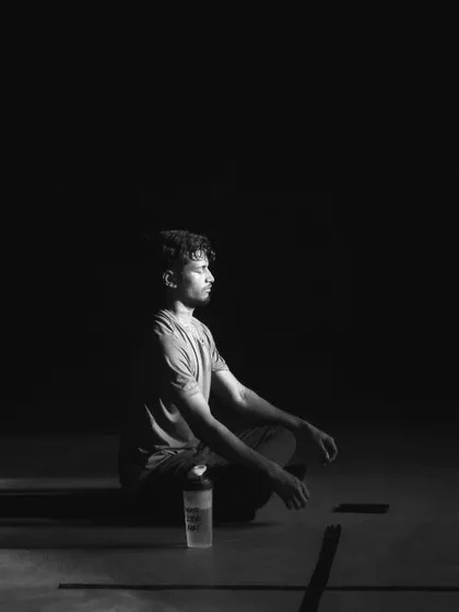 After the sweat and noise, there's this. Boxing is as much a mental game as it is physical. A few minutes of post training meditation helps clear the mind and focus.