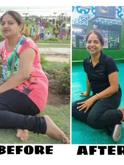 Another wonderful success story from one of our members, Meenu. Her before and after photos show a significant change in body composition and confidence, achieved through regular classes.