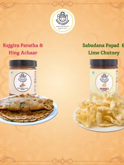 Fasting doesn't mean you have to compromise on taste. Pair your Rajgira Paratha with our Hing Achaar, or enjoy Sabudana Papad with our Lime Chutney during Navratri.