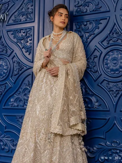 Meraj Couture - Luxury Occasion Wear Gilded & Golden Lehengas photo 21