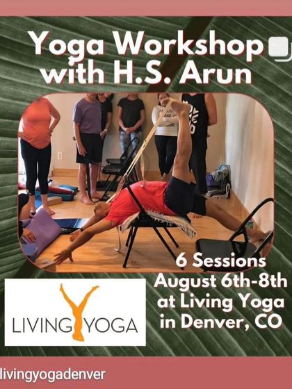 An announcement for my yoga workshop at Living Yoga in Denver, Colorado.