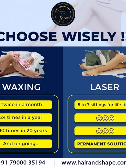 Still stuck in the waxing cycle? Let's break it down. Laser hair reduction requires just 5 to 7 sessions for a long-term solution, while waxing is a lifelong, repetitive cost. We believe in providing a permanent solution, not a temporary fix.