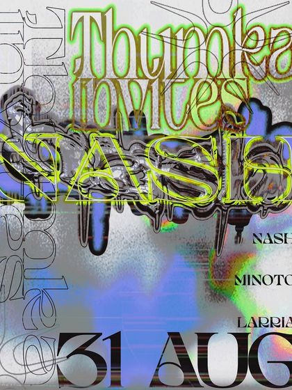 Another flyer for the Saigon show, with a cool, glitchy aesthetic that matched the underground vibe.