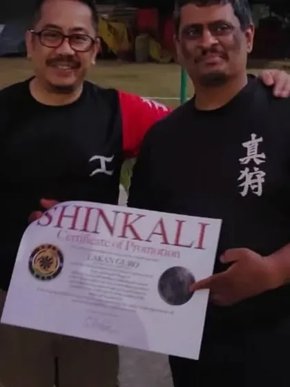 I am proud to present this certificate of promotion to my student alongside my own teacher, Sensei E. The learning never stops.