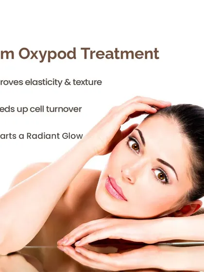 The Glam Oxypod is a specific formulation used in the OxyGeneo treatment. It is designed to improve skin elasticity and texture, speed up cell turnover, and impart a radiant glow for a truly glamorous finish.