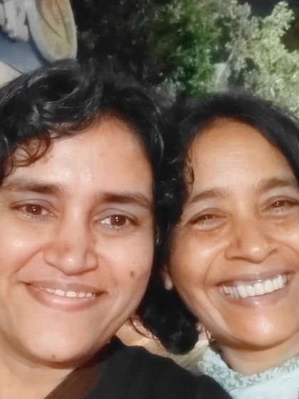 A selfie with my mentor, Jaya Di. Her guidance and presence have been instrumental in shaping our work and my own journey as an artist and activist.