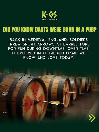 Darts were born in a pub, and we're keeping that tradition alive. It's one of the most underrated bar games, perfect for a casual night out.