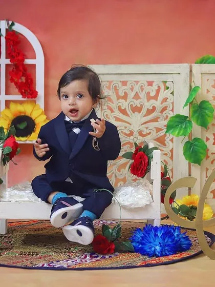 Looking sharp! This handsome little boy is styled in a smart suit and casual shoes for a Babyoye brand collaboration in my studio.