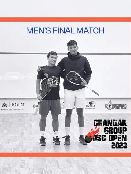 The official poster for the Men's Final Match of the GSC Open 2023. Our promotional materials are professionally designed to build excitement and draw attention.