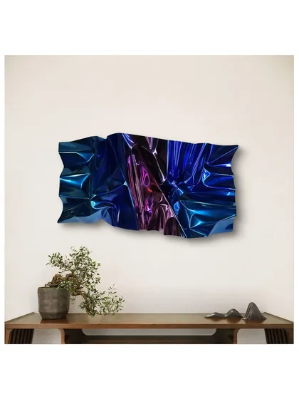 Displayed in a minimal setting, the cosmic colors of the M133 wall sculpture become the undisputed focal point of the room.