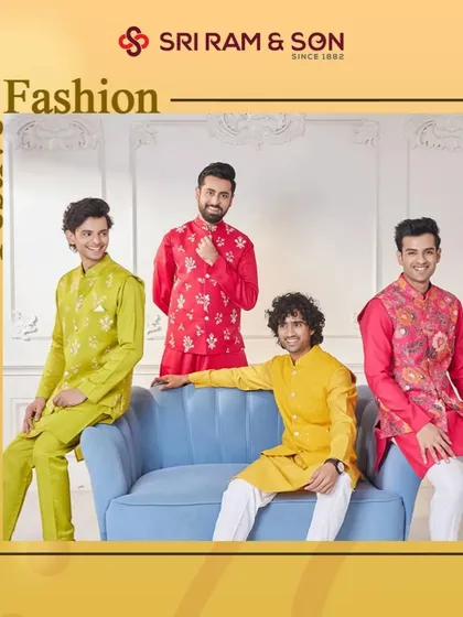Searching for the perfect mix of tradition and style? This collage showcases my Kurta Pajama Jacket combos in vibrant festive colors, your go-to for effortless elegance.