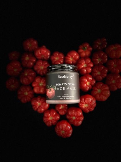 What does tomato do for your skin? My Tomato Detan Face Mask reduces tan, controls oil, brightens skin, and fights acne.