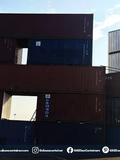These stacked shipping containers at my facility represent available inventory for sale or lease, as well as client goods in secure storage. My large yards provide ample space to meet diverse and large-scale requirements.