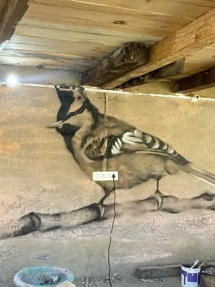 A Himalayan Black-lored tit, also painted in the mountains. It's a different vibe from my usual work, but it's all part of the same artistic journey.
