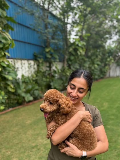 A warm hug with Milo. These cuddles are the best part of our day.