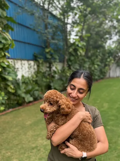 A warm hug with Milo. These cuddles are the best part of our day.