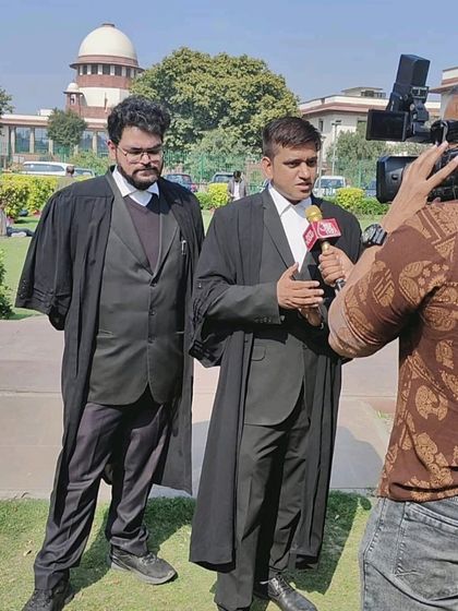 Alongside my junior colleague, briefing the press on the Supreme Court hearing regarding the Jojari river pollution. Public awareness is a crucial part of our strategy in public interest litigation.