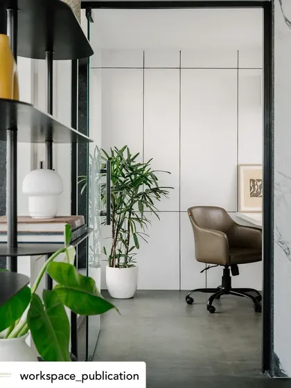A duplicate of image 15, reinforcing the design's use of strong vertical and horizontal lines to create a structured yet airy feel.
