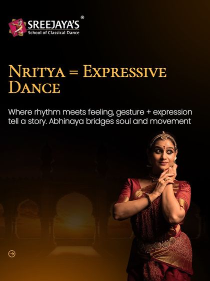 Understanding Nritya: This is where rhythm meets feeling. Abhinaya, or expression, bridges the gap between soul and movement.