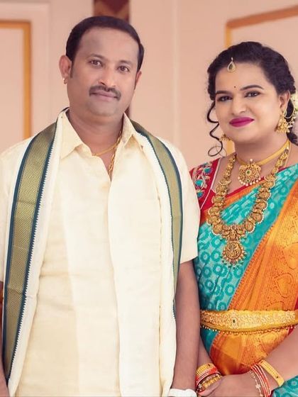 A beautiful couple portrait. The makeup is designed to look soft and natural, ensuring the client looks like herself on her special day.