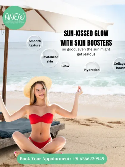 Get a sun-kissed glow with skin boosters, a treatment so good even the sun might get jealous. It revitalizes skin, boosts collagen, and provides smooth texture and hydration.