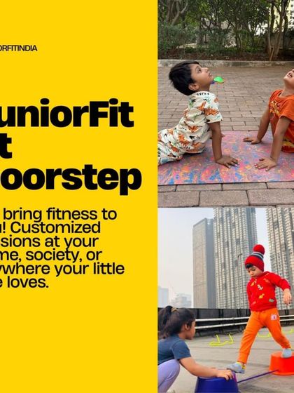 We bring the fun and fitness to you. Our "JuniorFit at Your Doorstep" service offers customized sessions at your home or society, making it easier than ever to keep your little one active.