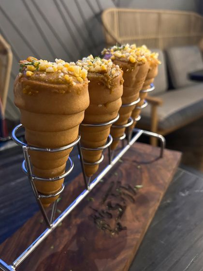 Pav Bhaji in a cone is a revelation. I focus on fun, inventive food presentations like this that are sure to grab attention on social media.