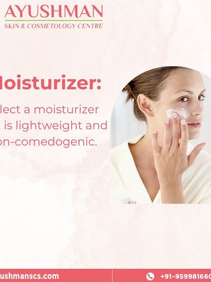 The fourth step is moisturizer. It's important to select a moisturizer that is lightweight and non-comedogenic to hydrate the skin without clogging pores, especially in the T-zone.