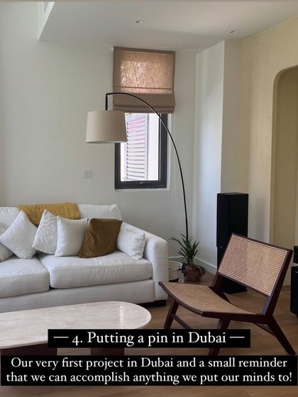 This image was a milestone for us, marking our very first completed project in Dubai. The bright and comfortable living room is a small reminder that we can accomplish anything we set our minds to.