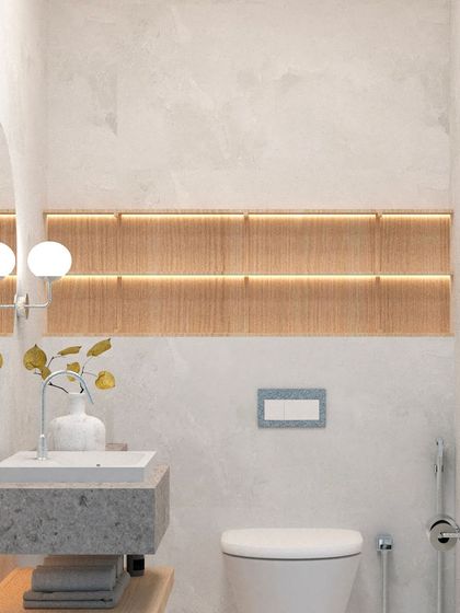 Aakriti Saraf Design - Full-Service Residential Interior Design Modern Bathroom Sanctuaries photo 20