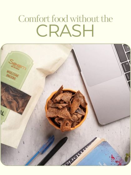 Comfort food without the crash. My wholesome snacks are the perfect way to handle office hunger, keeping you energized through meetings and deadlines without any heavy feeling.