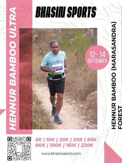 Runners navigating the beautiful and varied terrain of the Hennur Bamboo Forest. This trail offers a mix of dirt paths and shaded sections, providing a classic trail running experience right here in Bengaluru.