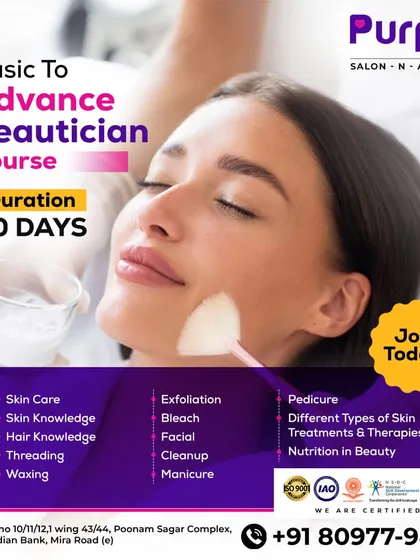 Our 60-day Basic to Advance Beautician Course is the perfect starting point for your beauty career. It covers essential skills like skin care, threading, waxing, facials, manicures, and pedicures, giving you a strong, practical foundation.