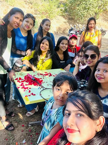 Another group photo from our camping trip. These moments of fun and friendship are just as important as the hours we spend practicing our art.