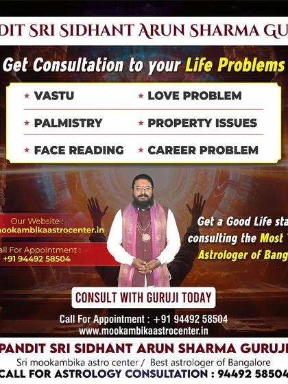 This chart outlines the core areas where I can provide expert guidance. From Vastu and palmistry to resolving love problems and career issues, I am here to help you start living a good life.