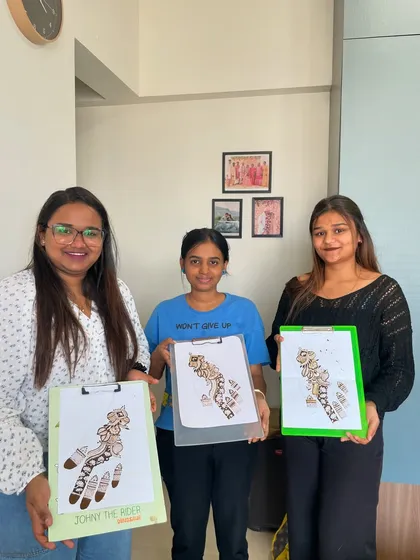 A proud moment with my students after a demo session. We work together to learn new designs and techniques in a supportive and creative environment.