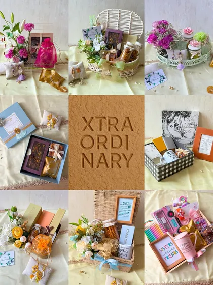A collage showcasing the wide variety of our Xtraordinary Rakhi hampers, proving there's something for every sibling.