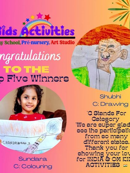 A huge congratulations to all our Independence Day Contest winners. Sundara's coloring of Chandrayaan 3 and Shubhi's drawing were both outstanding. Thank you for showing your love for India.