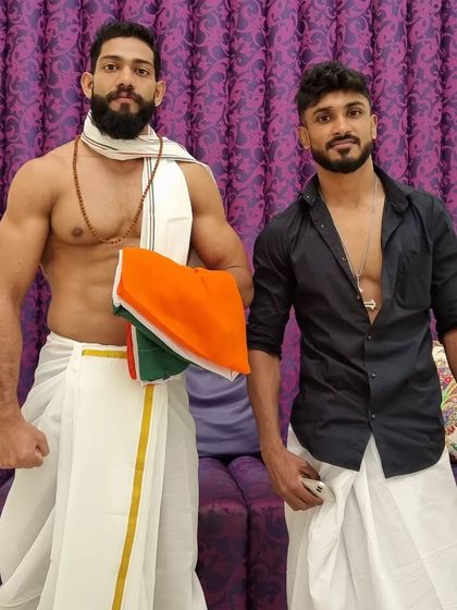 Shyamanand and Clinton after the MFN 10 press conference. Representing our culture and our roots on the big stage is as important as the fight itself.