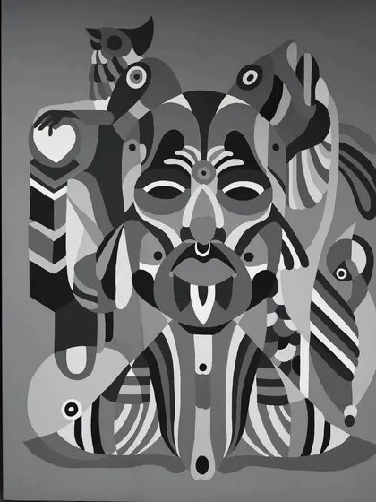 The full 'Aab' canvas, a meditation on the serene brutality of the ocean and the eventuality of its scarcity.